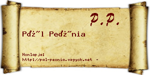 Pál Peónia névjegykártya
